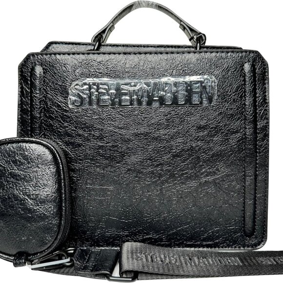 Handbags - Bevelyn Convertible Crossbody Bag Womens Black Zipper Compartments Removable Str